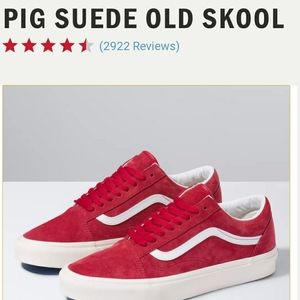 VANS Pig Suede Old Skool Mens Chili Pepper & True